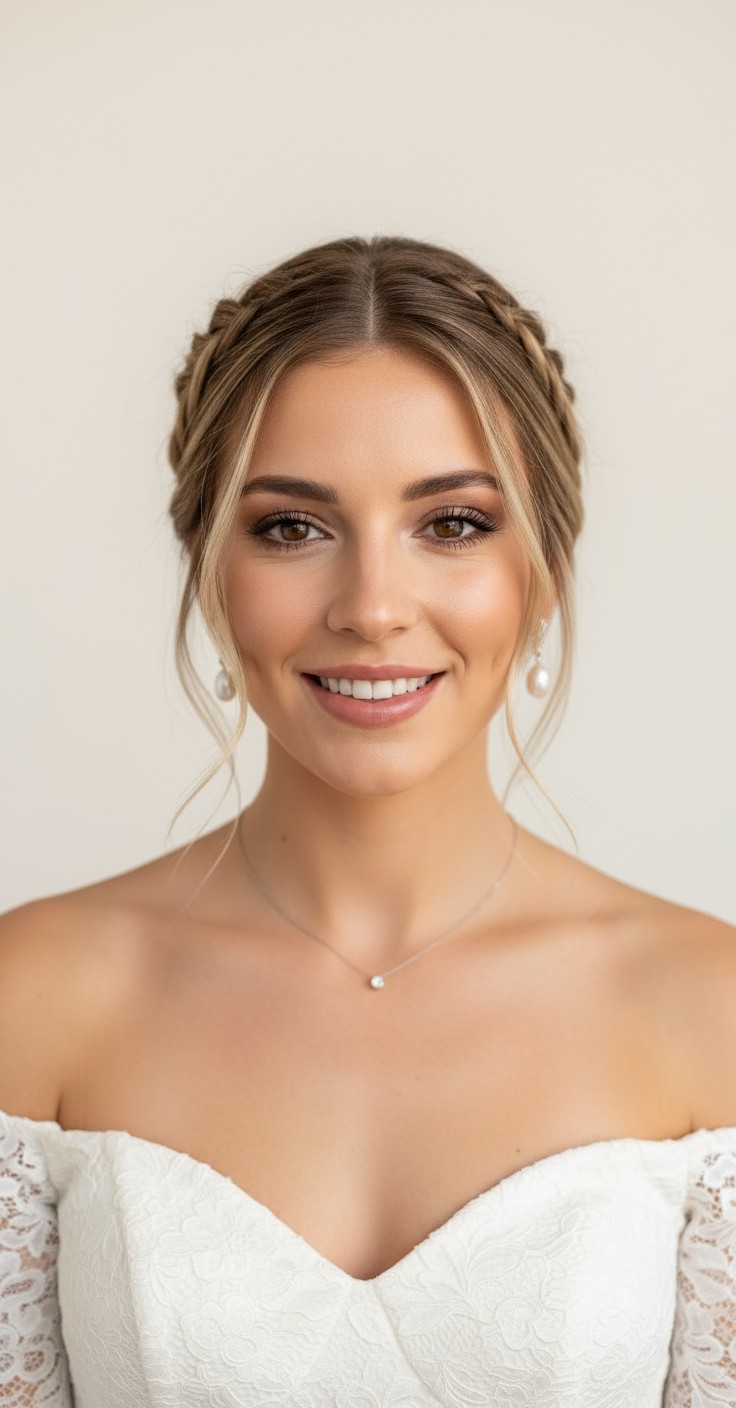 After French Braid Wedding Hair